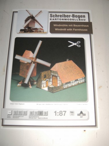 Kartonbausatz windmühle mit - windmühle,